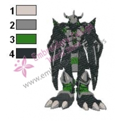 Digimon BlackWarGreymon Embroidery Design